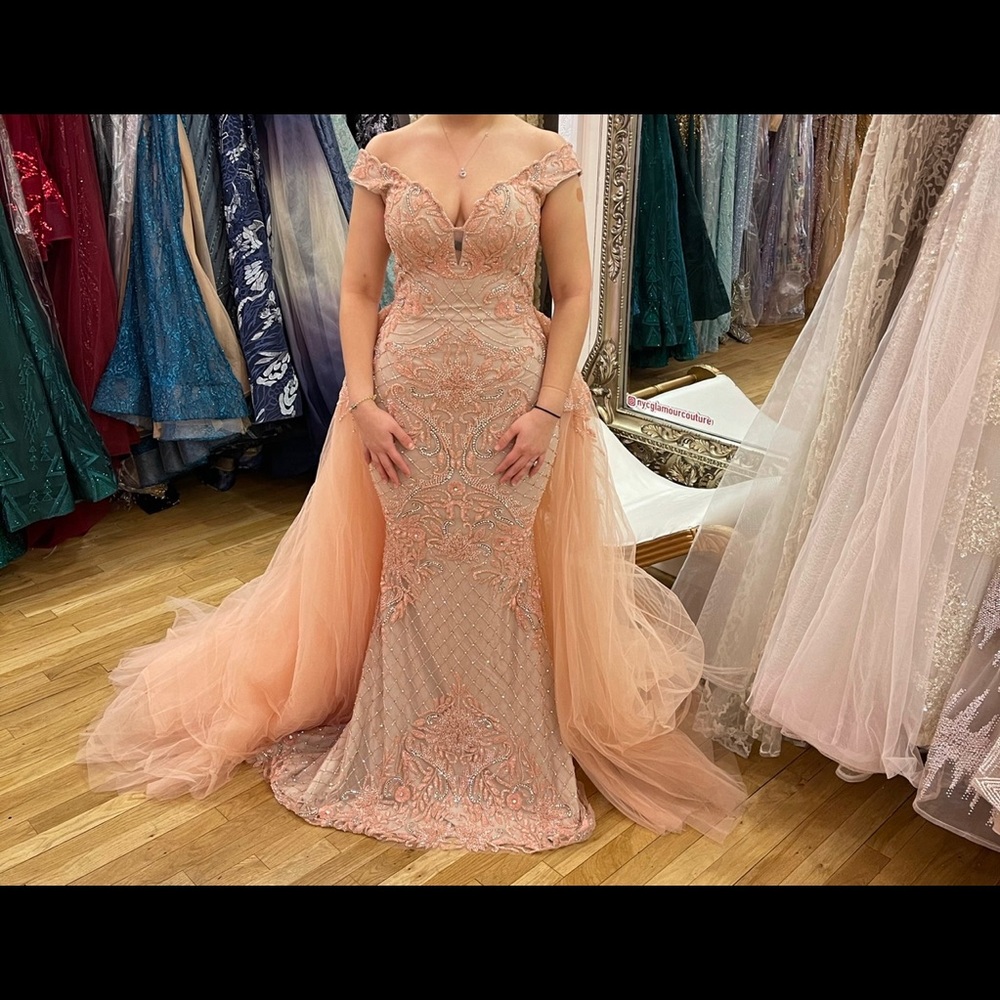 Embellished Pink Prom Dress
